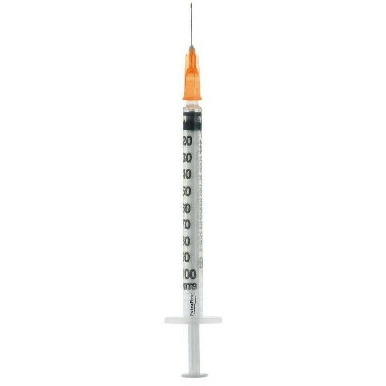 Siringa Per Insulina Extrafine 1ml 100 UI Ago Removibile 26 Gauge 0,45x12mm 1 pezzo-2