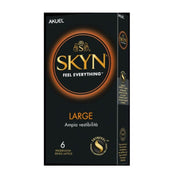 Akuel Skyn Large Ampia vestibilità 6 preservativi senza lattice-1