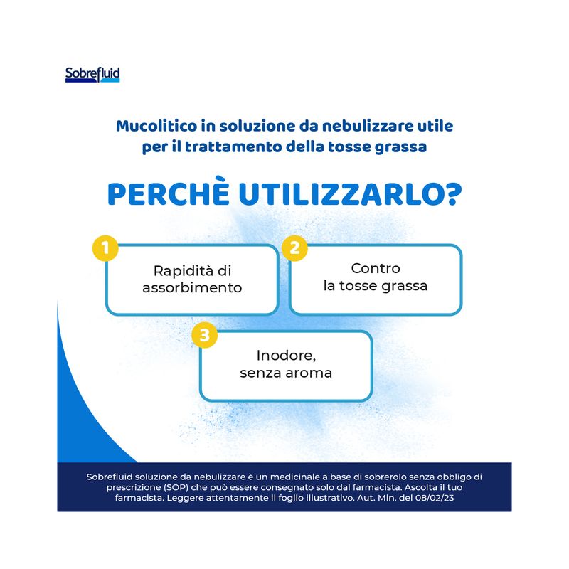 Sobrefluid per tosse e vie respiratorie 40mg/3ml soluzione da nebulizzare 10 fiale-2
