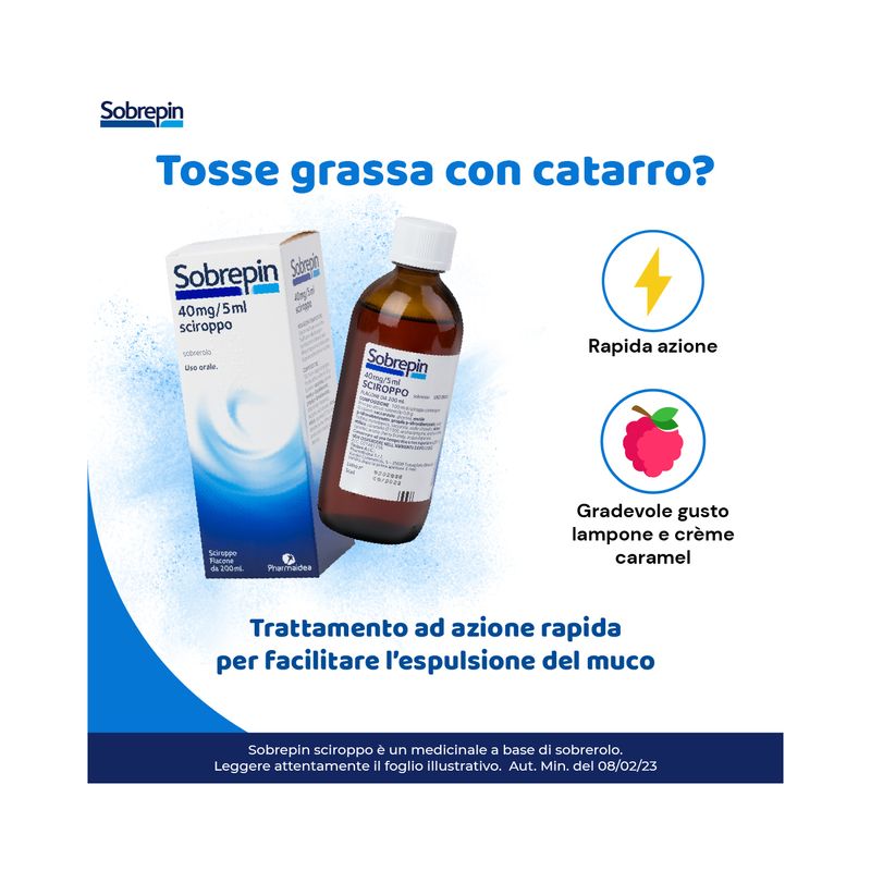 Sobrepin Mucolitico Sciroppo 200ml 40mg/5ml-1