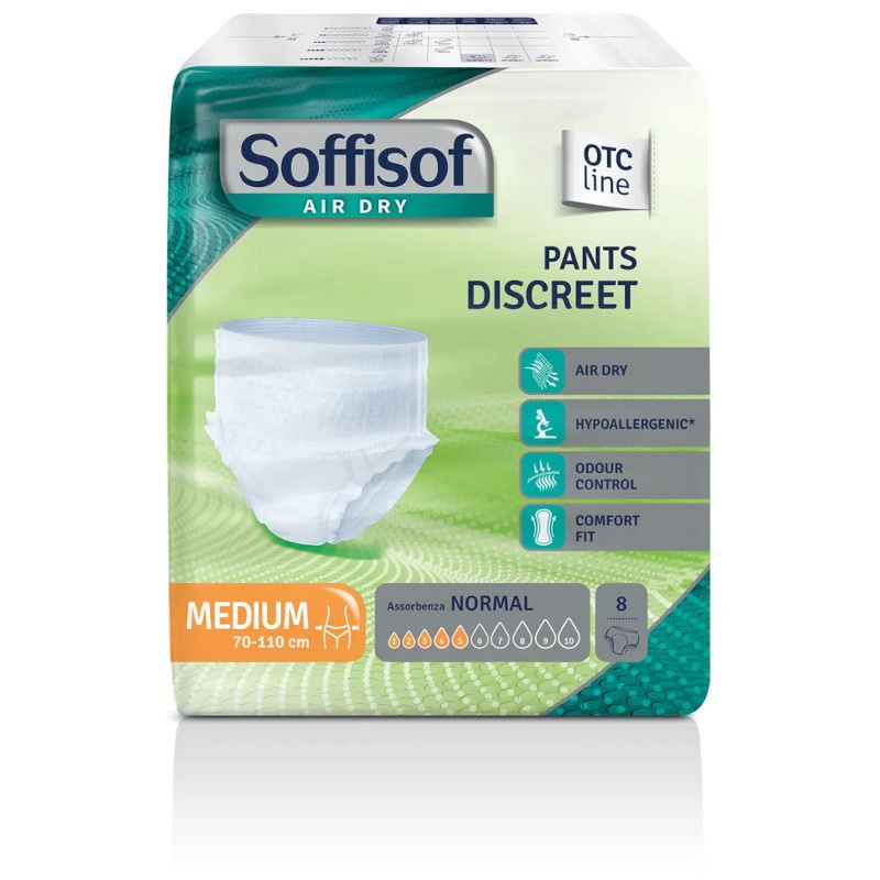 Soffisof Air Dry Pants Discreet Normal mutandina assorbente taglia M 8 pezzi-1