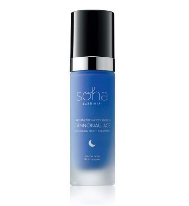 Soha Sardinia Cannonau Ace Trattamento Notte Anti-età crema ricca 30ml-1