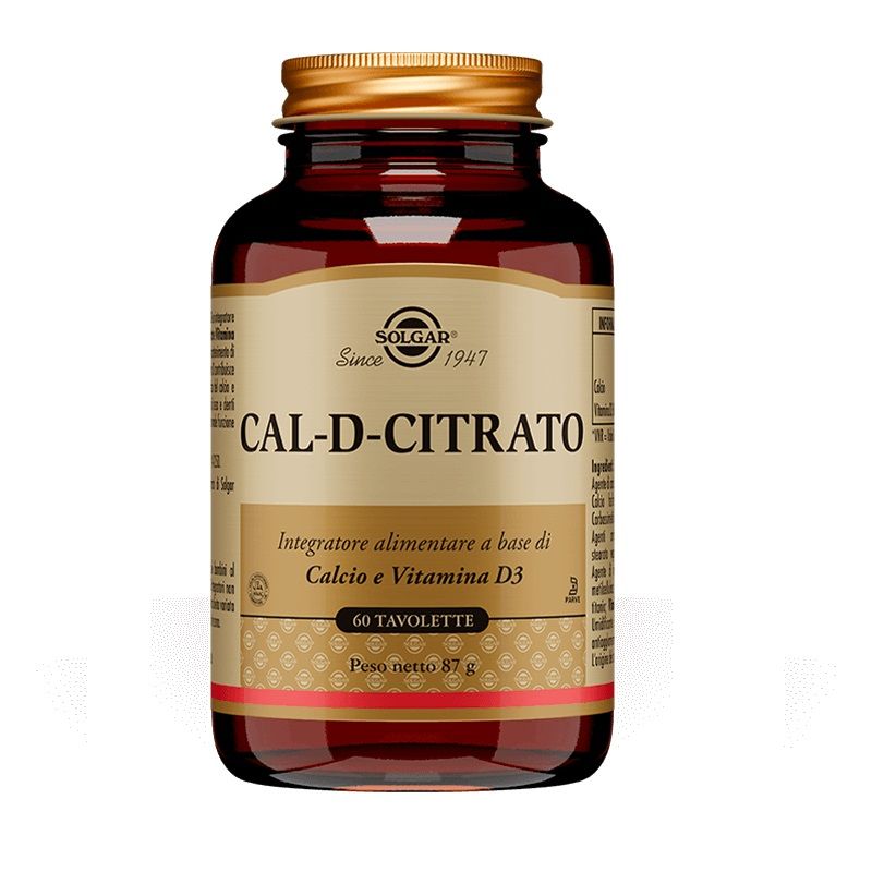 Solgar Cal-D-Citrato per il benessere delle ossa 60 tavolette-1