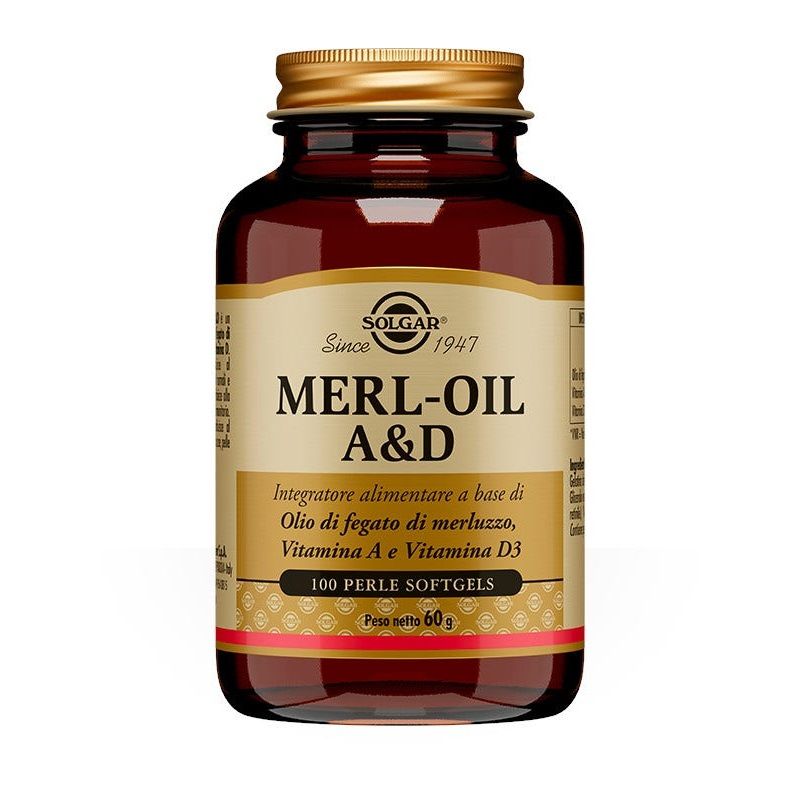 Solgar Merl Oil A&D integratore alimentare 100 Perle Softgel-1