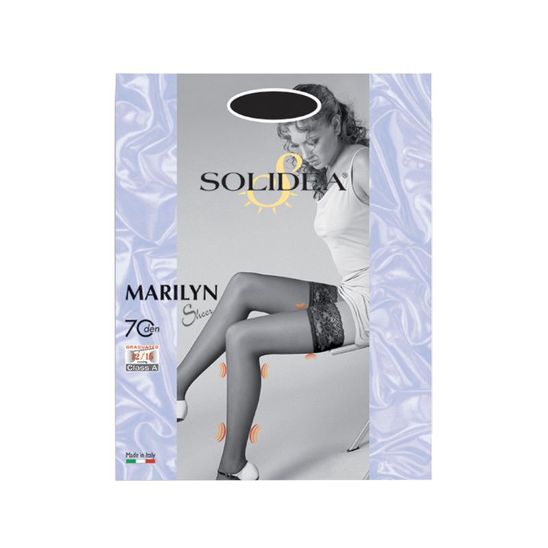 Solidea Marilyn Calze Autoreggenti 70 denari colore Camel Taglia M 1 paio-1