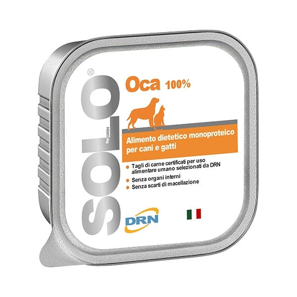 Drn Solo Oca Alimento Dietetico Monoproteico Umido Cani/Gatti 100g-1