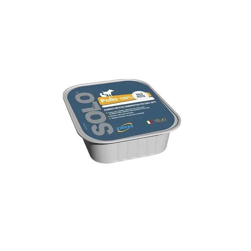Drn Solo Cibo Umido Con Pollo Cani/Gatti Adulti Vaschetta 100g-1