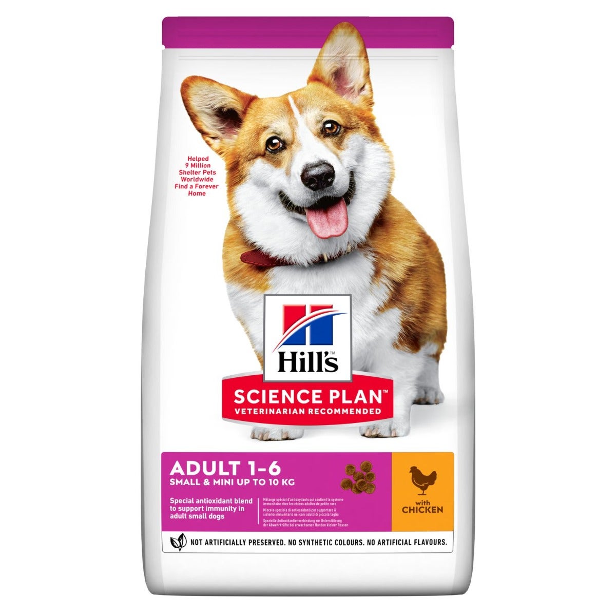 Hill's Science Plan Adult Small E Mini Fino A 10 Kg Per Cani Crocchette Pollo Sacco 300g-1