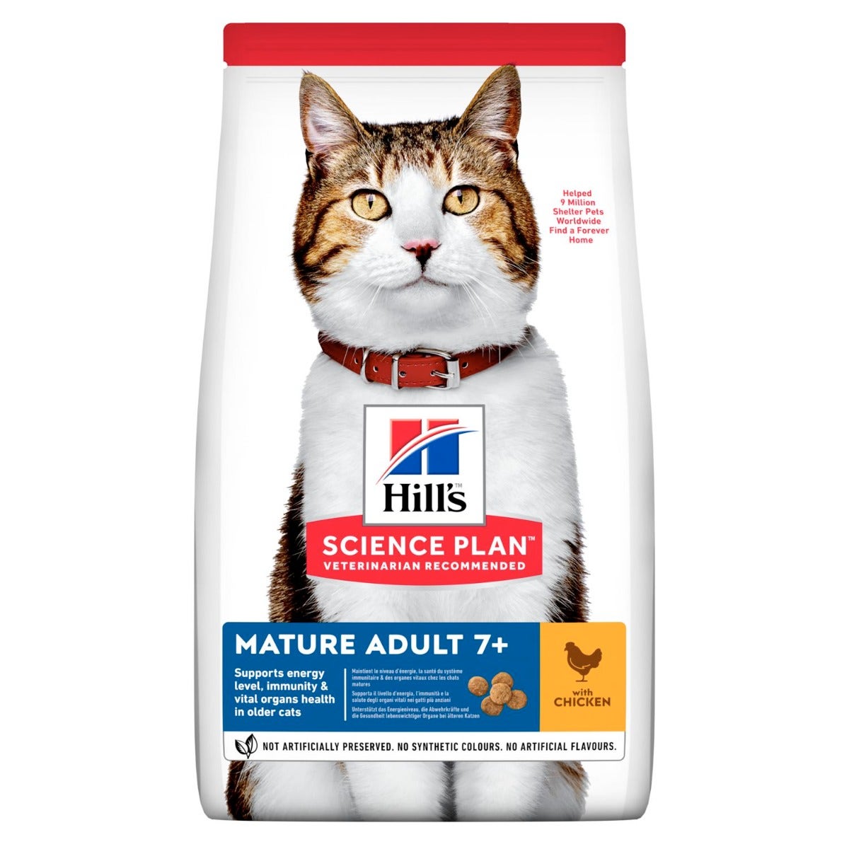 Hill's Science Plan Mature Adult 7+ Crocchette Pollo Per Gatti Sacco 300g-1