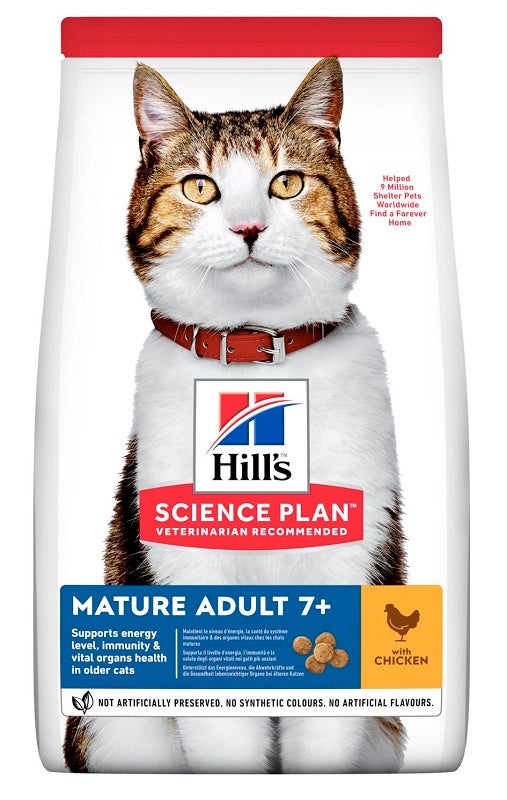 Hill's Science Plan Mature Adult 7+ Crocchette Pollo Per Gatti 1,5kg-1
