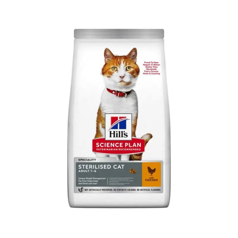 Hill's Science Plan Sterilised Cat Young E Adult Crocchette Pollo Per Gatti Sacco 1,5kg-1