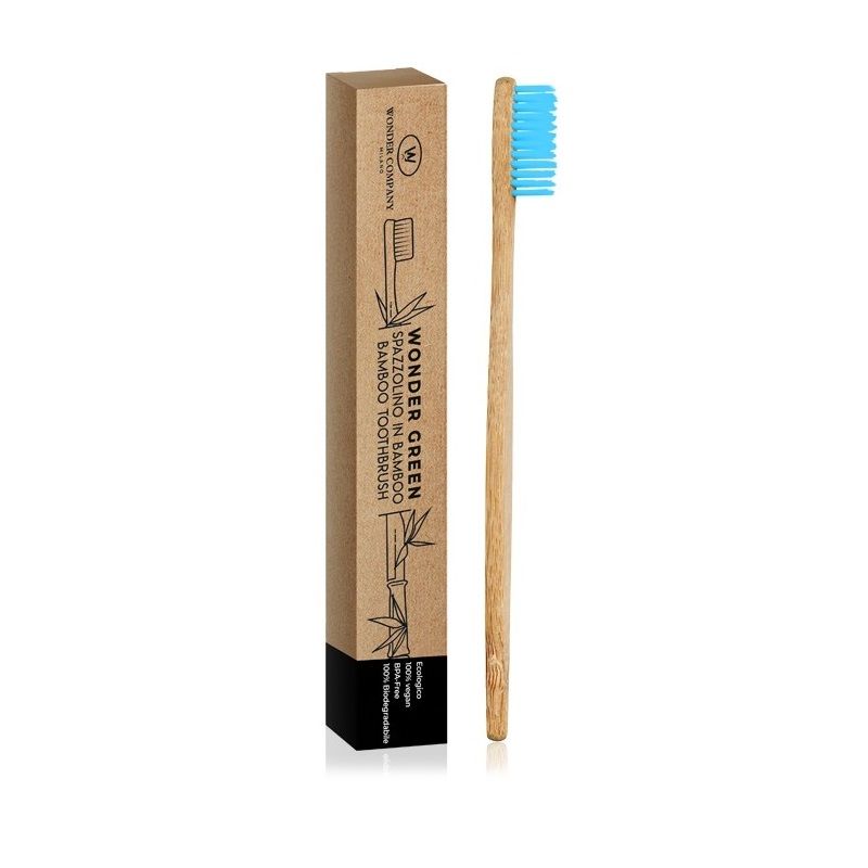 LR Wonder Company Wonder Green spazzolino in Bamboo colore azzurro 1 pezzo-1