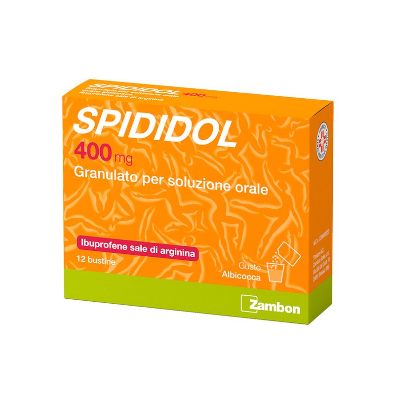Spididol 400mg soluzione orale gusto albicocca 12 bustine-1
