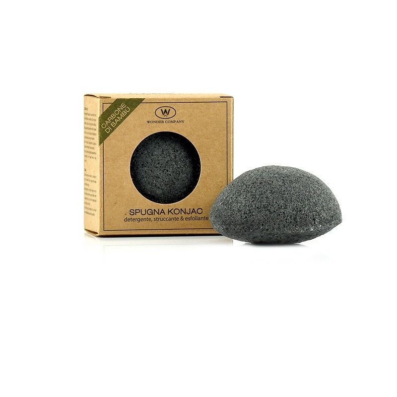 LR Wonder Company Spugna Struccante Konjac al Carbone di Bambù 1 pezzo-1