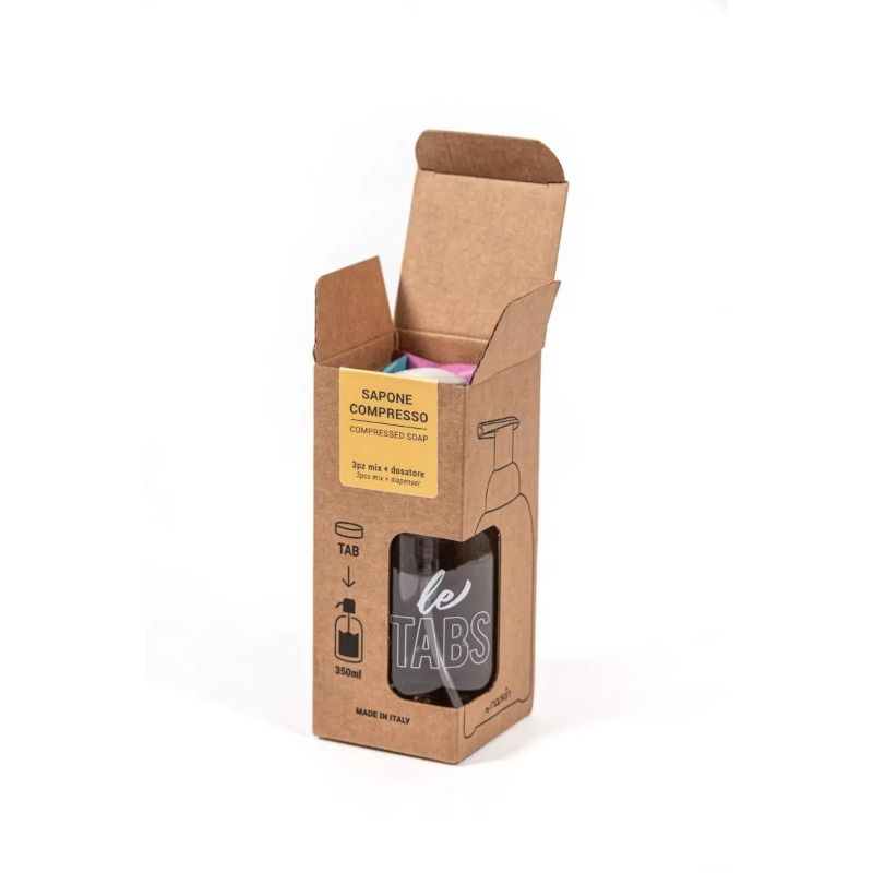 Napkin Letabs Sapone Compresso Starter Kit Dosatore + 3 Tabs Differenti Profumazioni-2