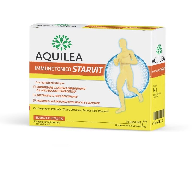Starvit riduce la stanchezza e l'affaticamento 14 bustine gusto arancia-1