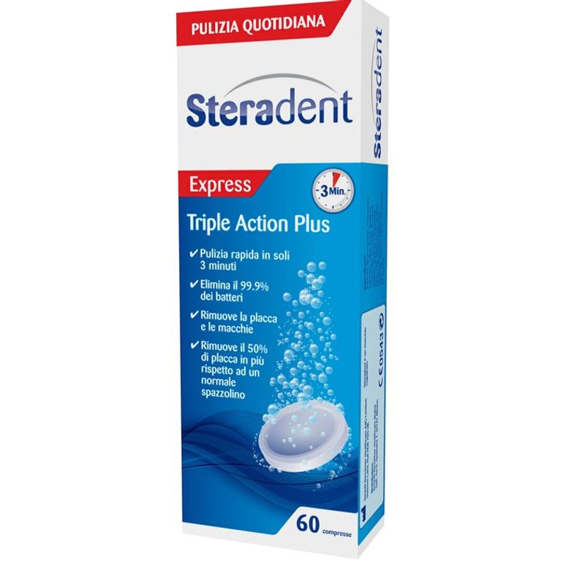 Steradent Triple Action Plus 60 Compresse-1