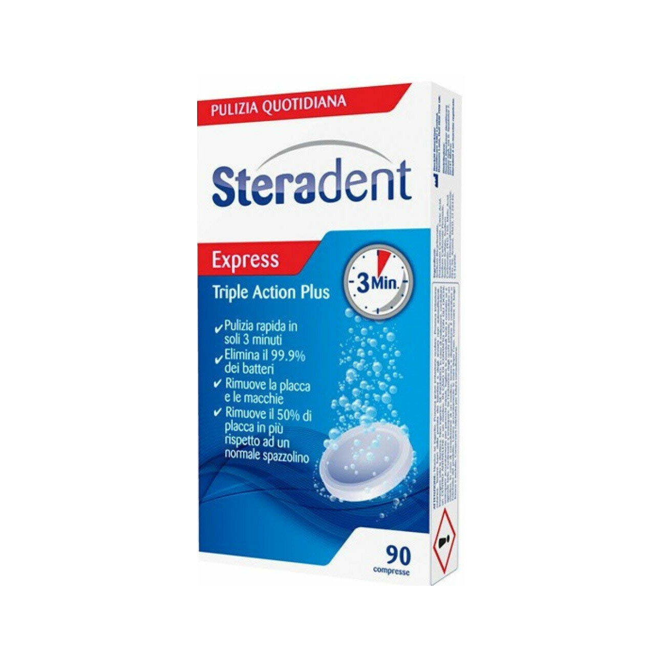Steradent Triple Action Plus 90 compresse-2