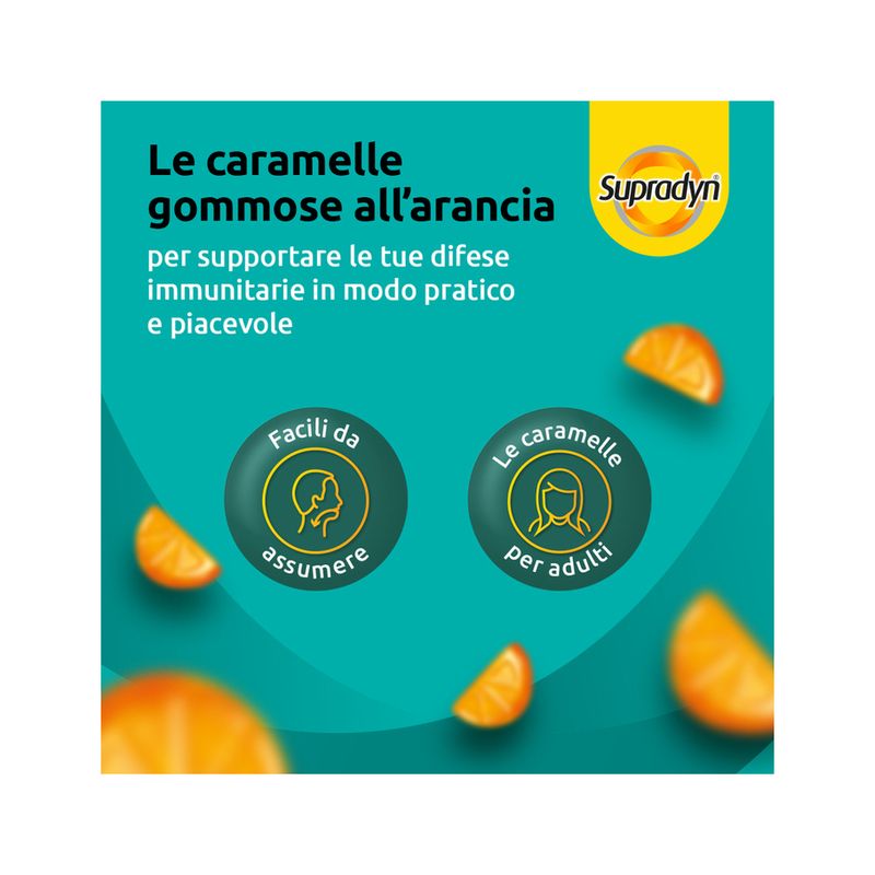 Supradyn Difese Gummy Integratore Difese Immunitarie Vitamina C Vitamina D e Zinco 60 Caramelle-3