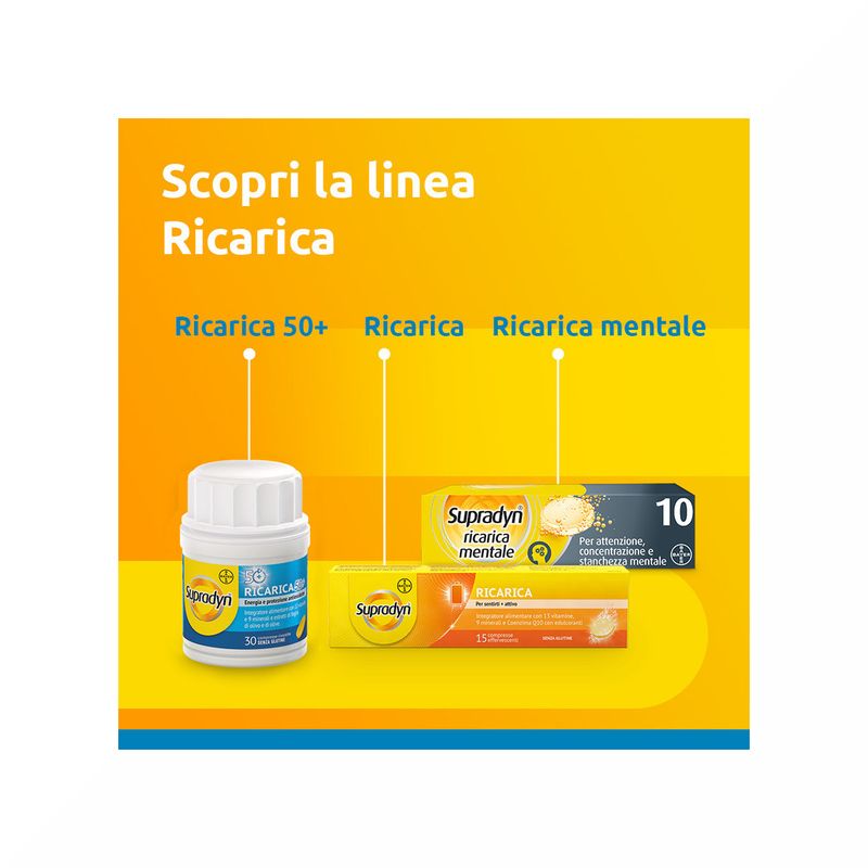 Supradyn Ricarica 50+ Integratore di Vitamine Gusto Arancia 30 Compresse rivestite-12