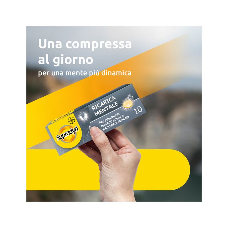 Supradyn Ricarica Mentale con Acido Folico Caffeina e Guaranà 10 Compresse Effervescenti-4