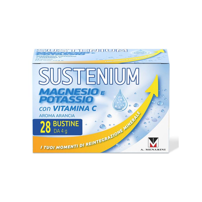 Sustenium Magnesio e Potassio Gusto Arancia 28 bustine-1