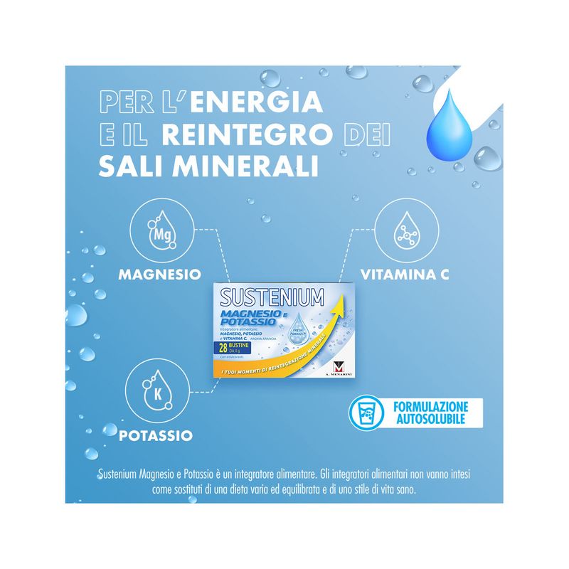 Sustenium Magnesio e Potassio Gusto Arancia 28 bustine-2