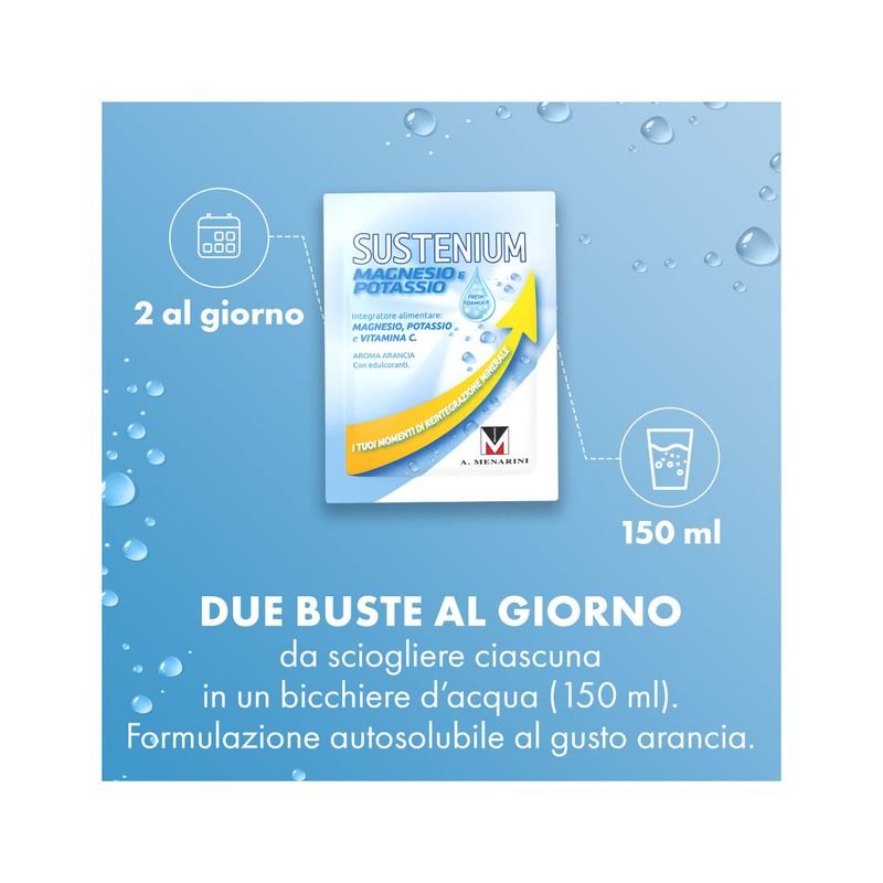 Sustenium Magnesio e Potassio Gusto Arancia 28 bustine-8