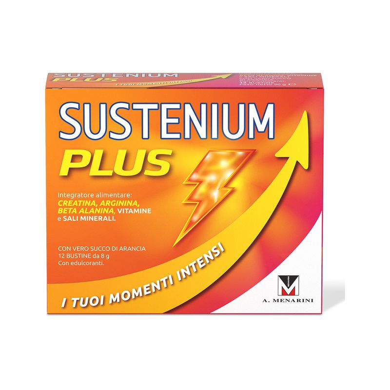 Sustenium Plus Intensive Formula energia e vitalità 12 bustine con succo d'arancia-1