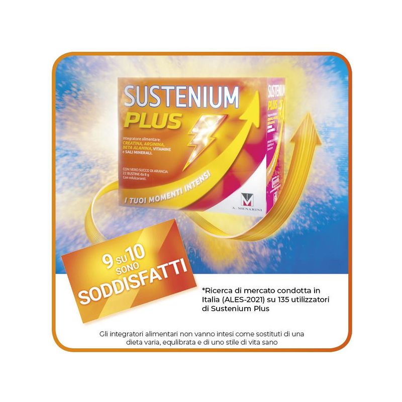 Sustenium Plus Intensive Formula energia e vitalità 12 bustine con succo d'arancia-2