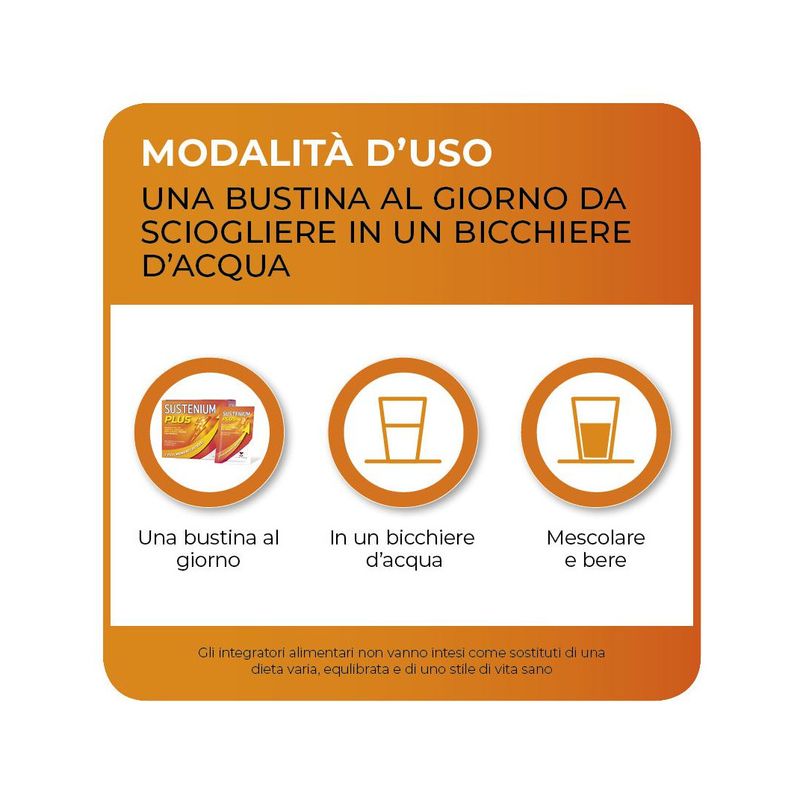 Sustenium Plus Intensive Formula energia e vitalità 12 bustine con succo d'arancia-4