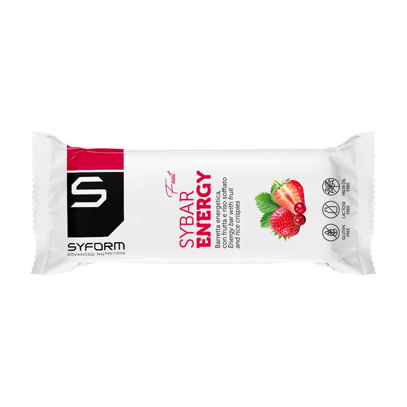 Syform Sybar Energy Fruit Barretta Energetica Con Frutta E Riso Soffiato Gusto Fragola 40g-1