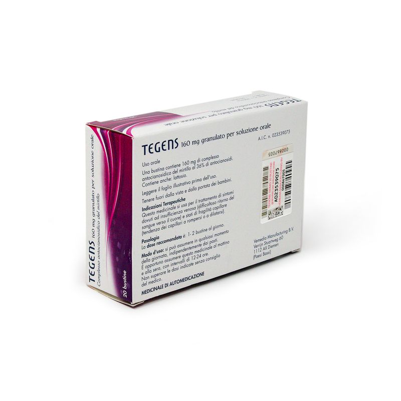 Tegens fragilità capillare 20 bustine soluzione orale granulato 160mg-2