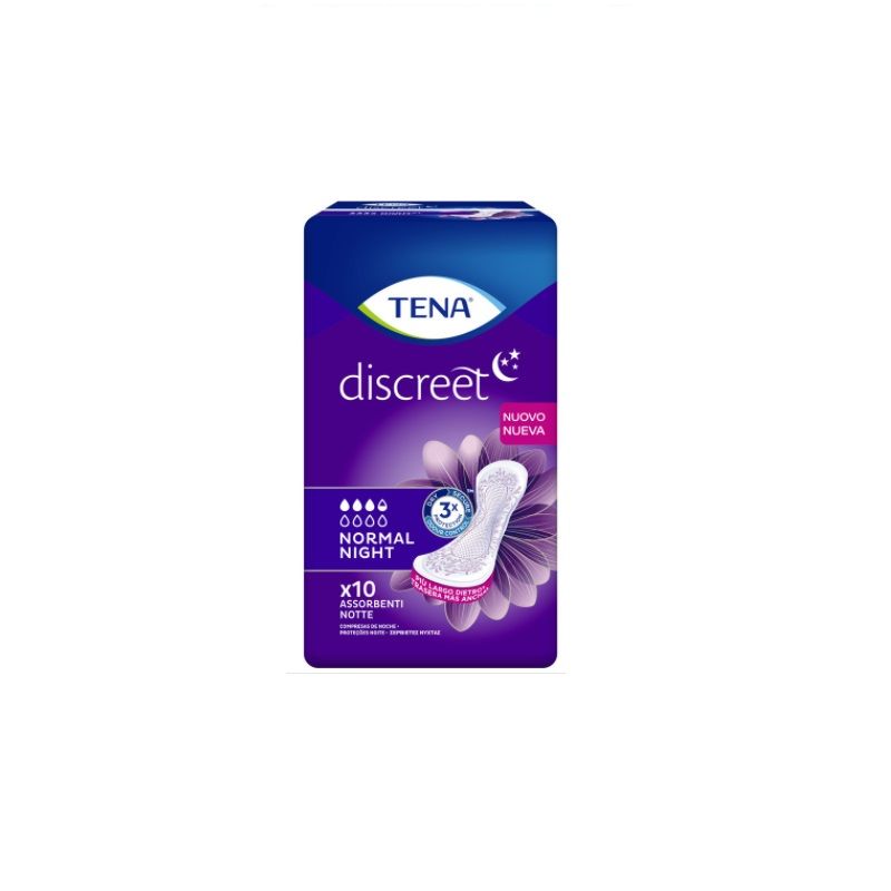Tena Discreet Normal Night Assorbenti Notte per perdite urinarie 10 pezzi-1