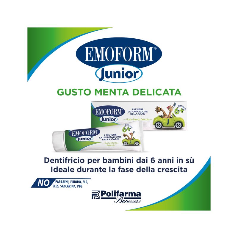Emoform Junior dentifricio per bambini dai 6 anni 75ml gusto menta delicata-2