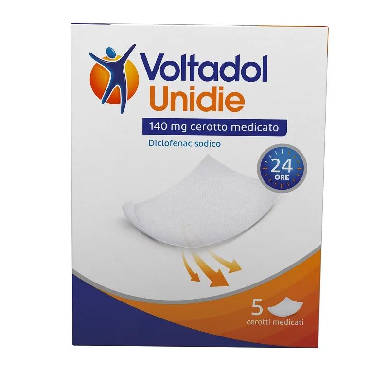 Voltadol Unidie Antifiammatorio Fino 24ore Diclofenac Dolori Muscolari Articolari 5 Cerotti Medicati-1