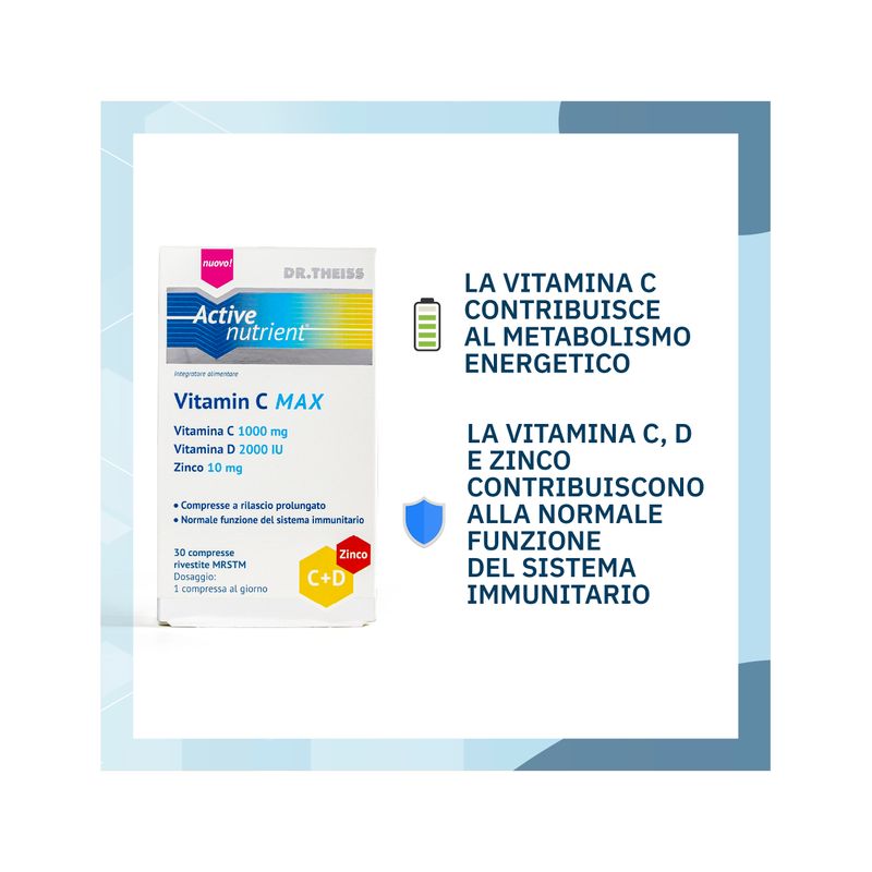 Dr Theiss Active Nutrient Vitamina C Max 30 compresse-4