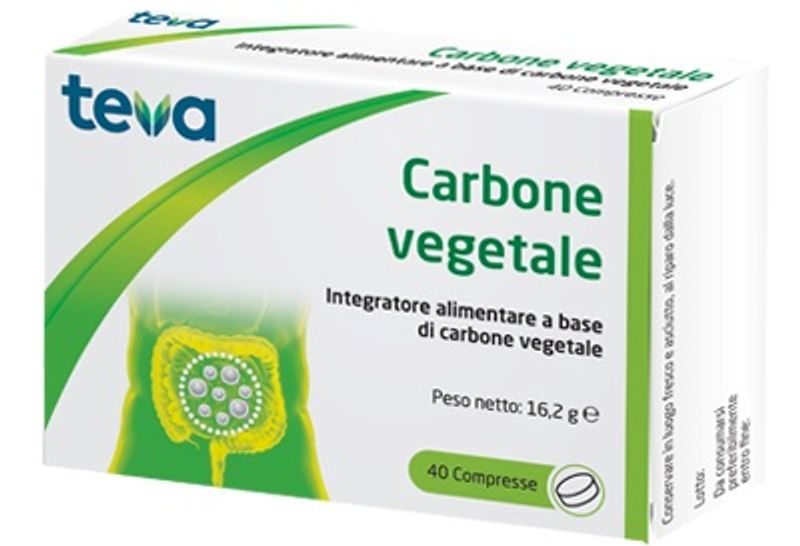Teva Carbone vegetale benessere intestinale 40 compresse-1