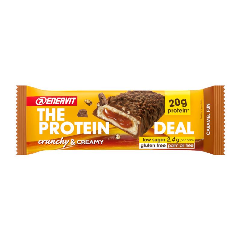 Enervit The Protein Deal Crunchy & Creamy barretta gusto caramel fun 55g-1