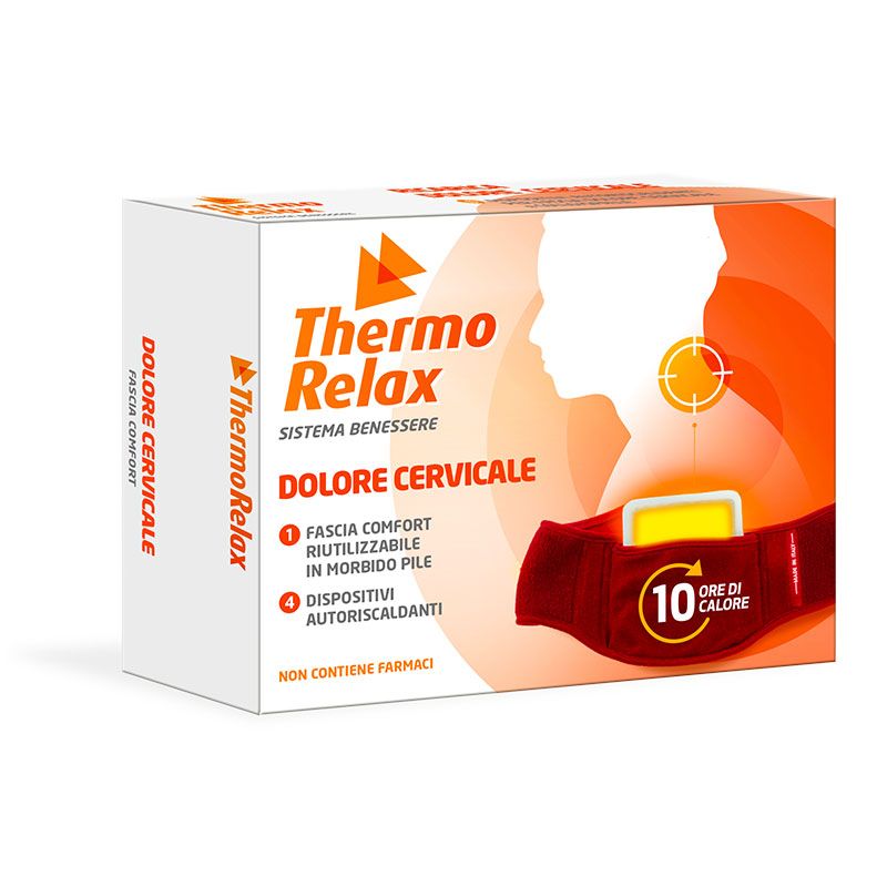 Thermorelax Fascia Riutilizzabile per dolore cervicale 1 fascia e 4 dispositivi autoriscaldanti-1