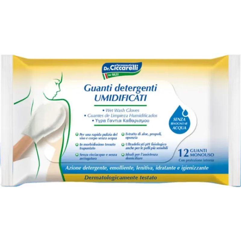 Ciaccarelli Guanto Presaponato Umidificato Viso E Corpo 12 Pezzi-1