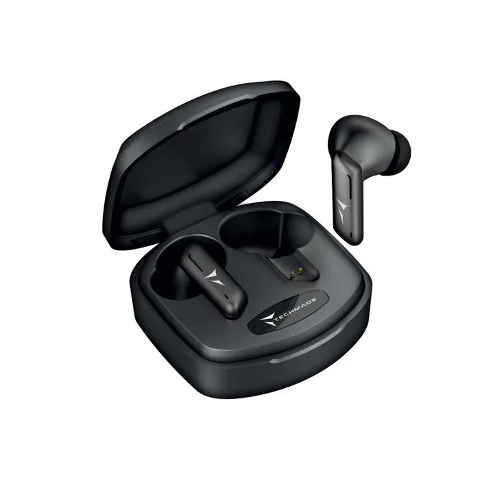 Techmade Auricolari Senza Filo Con Box Di Ricarica Black-5