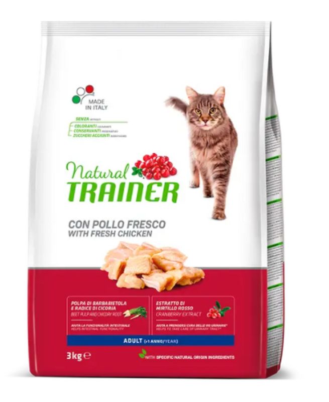 Natural Trainer Crocchette Al Pollo Per Gatti Adulti Sacco 3kg-1