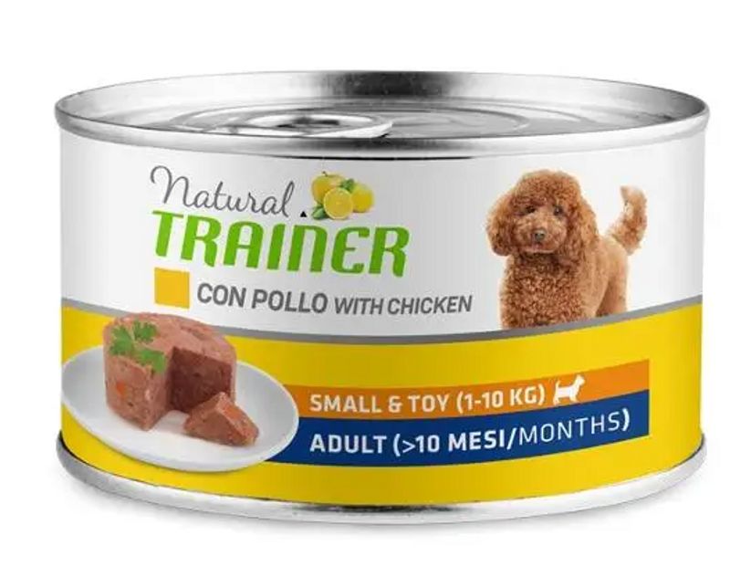 Natural Trainer Cibo Umido Pollo/Riso Per Cani Adulti Taglia Piccola Lattina 150g-1