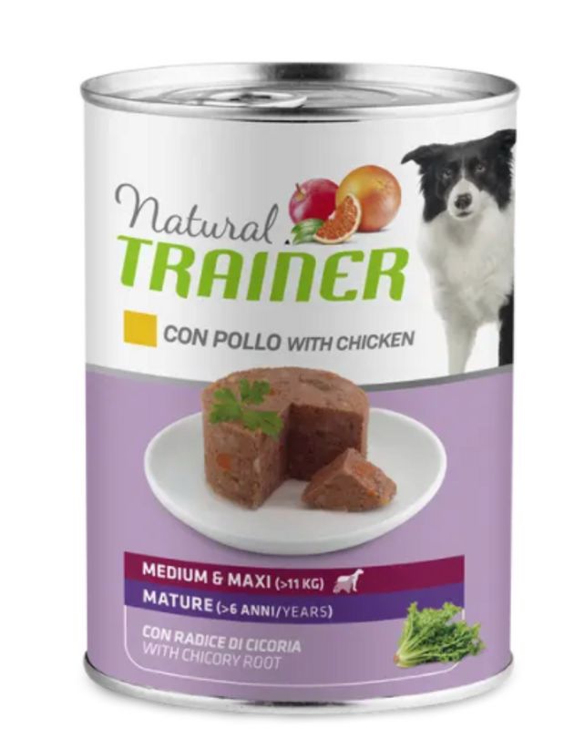 Natural Trainer Cibo Umido Pollo Per Cani Adulti Taglia Grande Lattina 400g-1