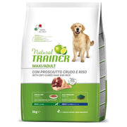 Natural Trainer Crocchette Prosciutto Crudo/Riso Per Cani Adulti Taglia Grande Sacco 3kg-1