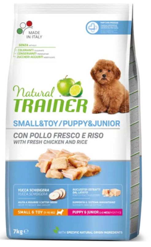 Natural Trainer Crocchette Pollo Fresco Per Cuccioli Di Taglia Piccola Sacco 7kg-1