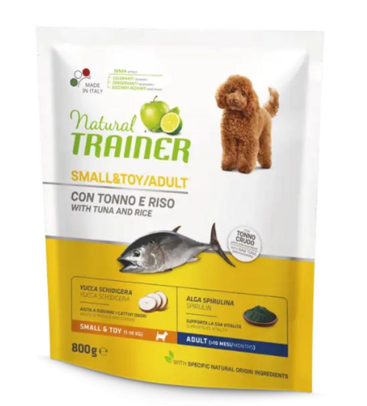 Natural Trainer Crocchette Tonno/Riso Per Cani Taglia Piccola Sacco 800g-1