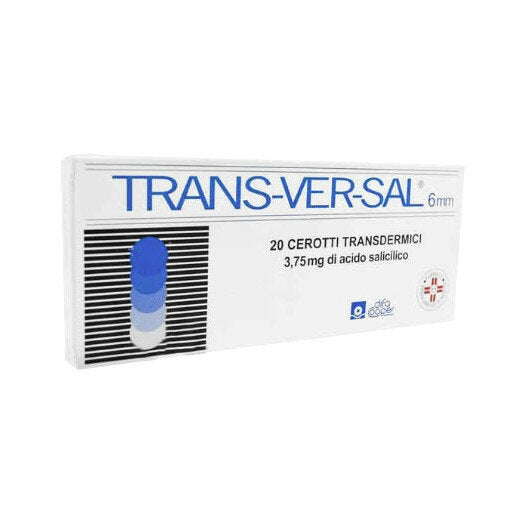 TRANSVERSAL cerotti transdermici 6 mm 3,75 mg acido salicilico 20 pz-2