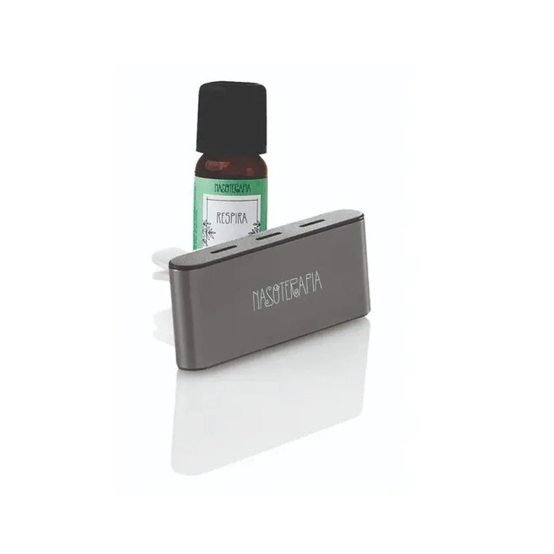 Nasoterapia Diffusore Auto Grigio + Sinergia Respira 5ml-1